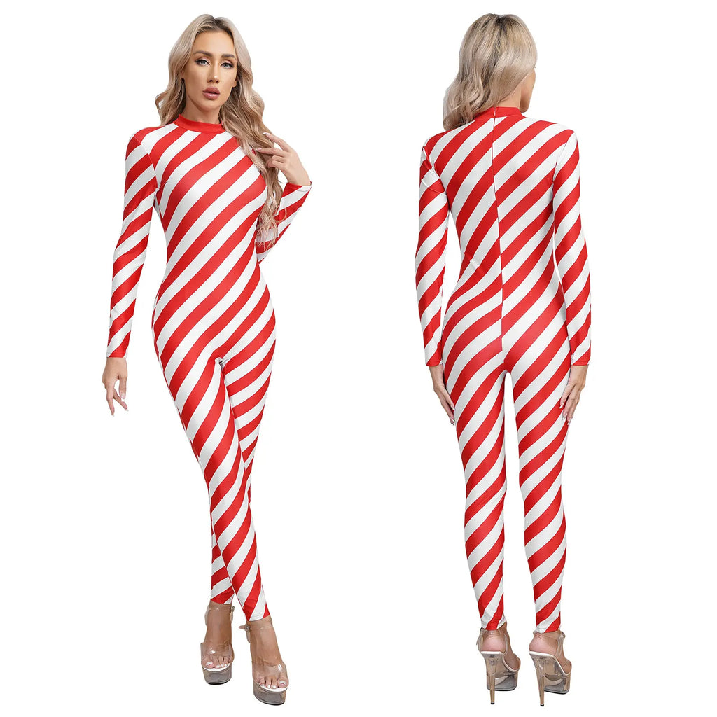 Candy Cane Bodysuit | Red & White