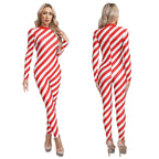 Candy Cane Bodysuit | Red & White