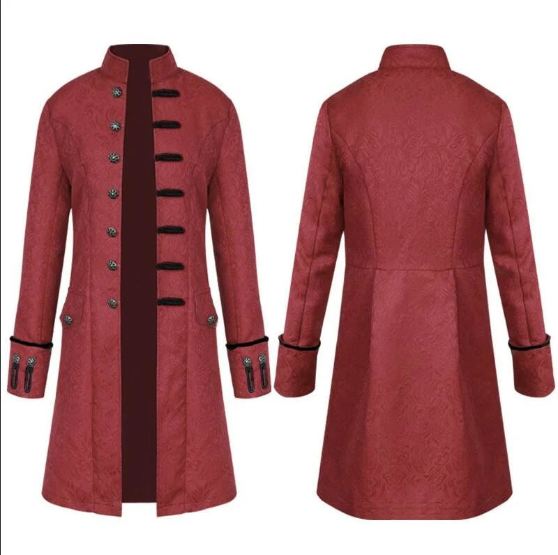Victorian Steampunk Trench Coat & Shirt | Medieval Renaissance Costume | S–4XL