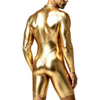 Men’s Metallic Bodysuit | Long Sleeves