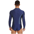 Men's Rhinestone Dance Leotard | Long Sleeve | Latin & Figure Skating
