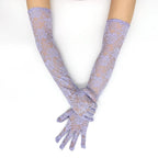 Lace Floral Opera Gloves — One Size | 7 Colors