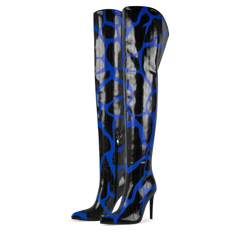 Pointed Over-the-Knee Boots | Stiletto Heel
