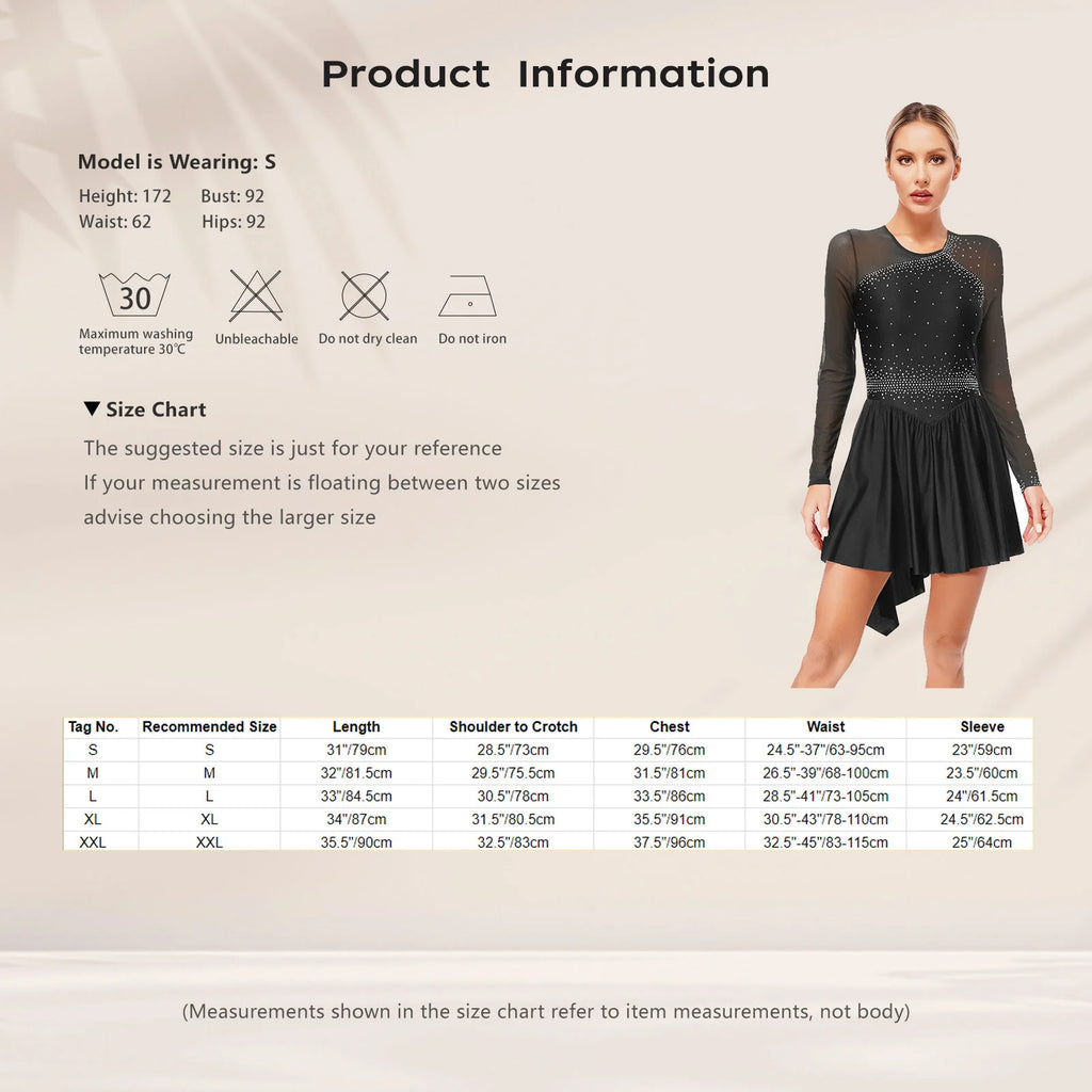 Sequin Lyrical Dress | Mesh Skirt | Long Sleeve