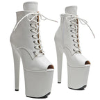 8-Inch Matte Platform Ankle Boots