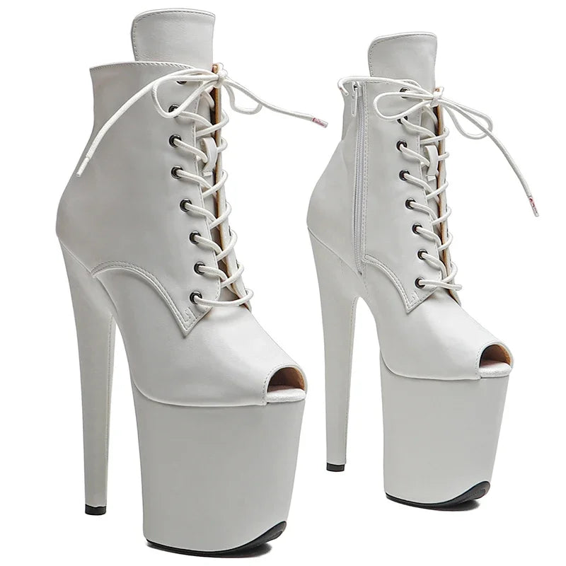 8-Inch Matte Platform Ankle Boots
