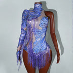 Luxe Rhythm Fringe & Rhinestone Performance Set — Multi‑Color Variants (One Size Fits S–XL)