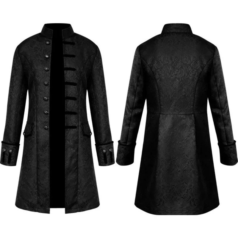 Victorian Steampunk Trench Coat & Shirt | Medieval Renaissance Costume | S–4XL