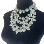 Crystal Statement Necklace | Rhinestone Bib | Stage Jewelry