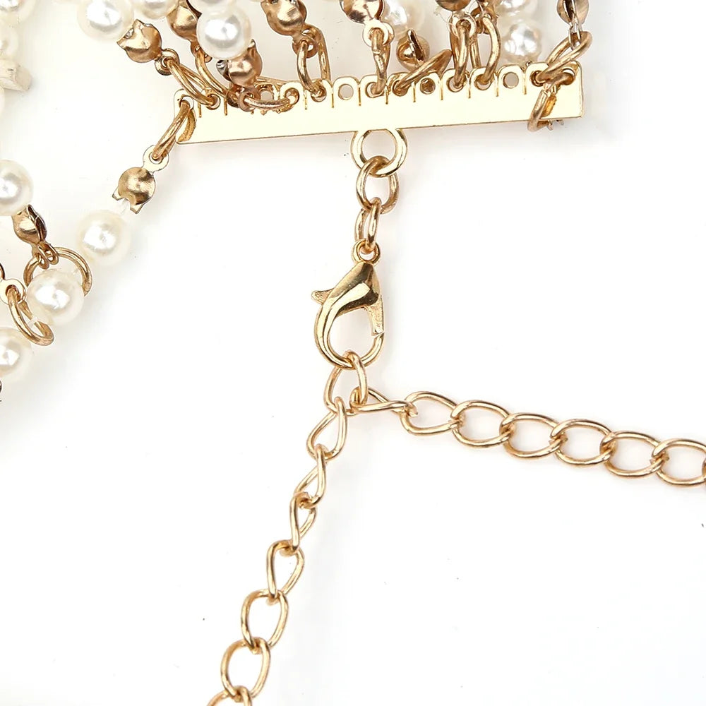 Pearl Shoulder Body Chain | Collar & Shawl