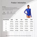Rhinestone Mesh Long Sleeve Leotard | Open Back | Mock Neck | Figure Skating Ballet