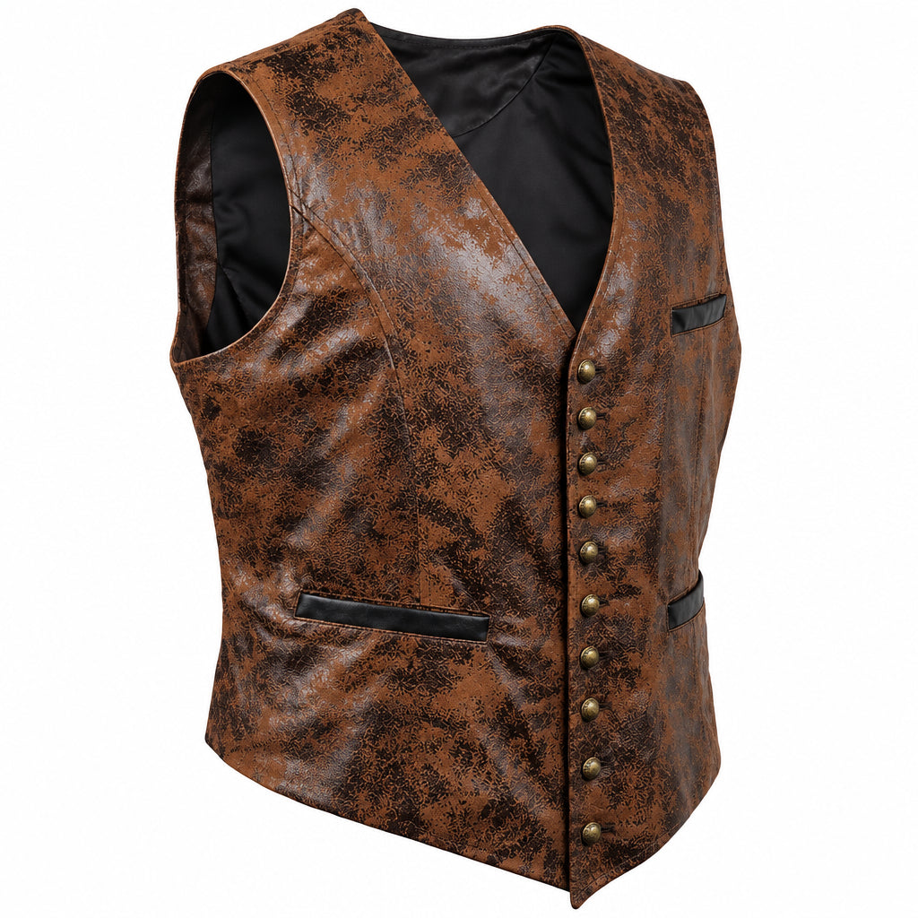 Steampunk Waistcoat | Faux Leather Look