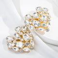 Rhinestone Heart Clip-On Earrings