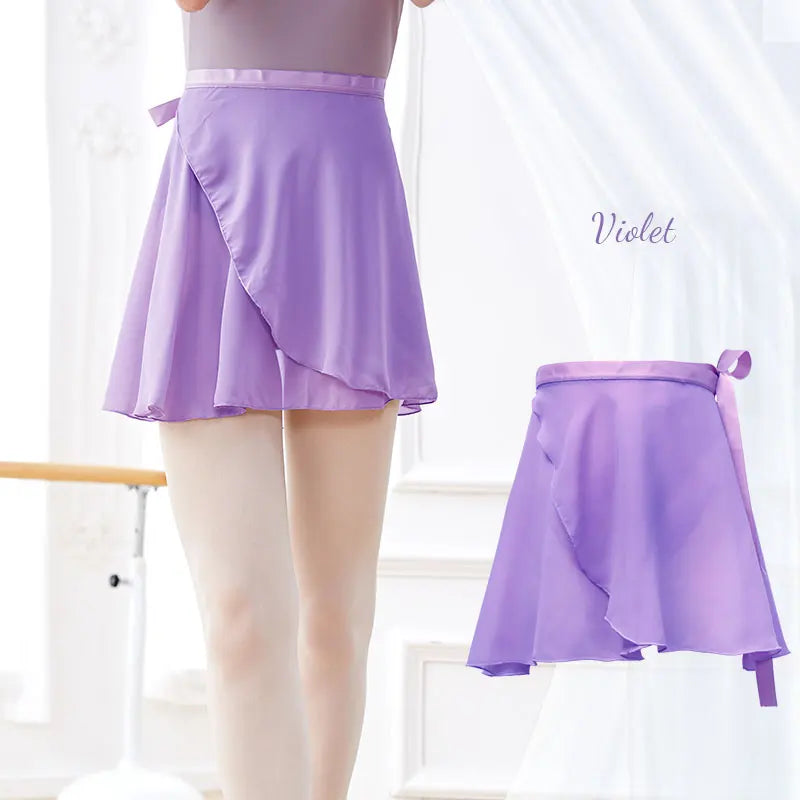 Chiffon Tie-Up Ballet Wrap Skirt | 18 Colors | S–XL