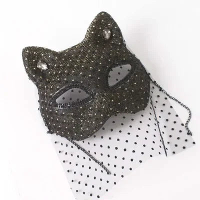 Venetian Cat Mask | Lace & Veil | 16 Styles