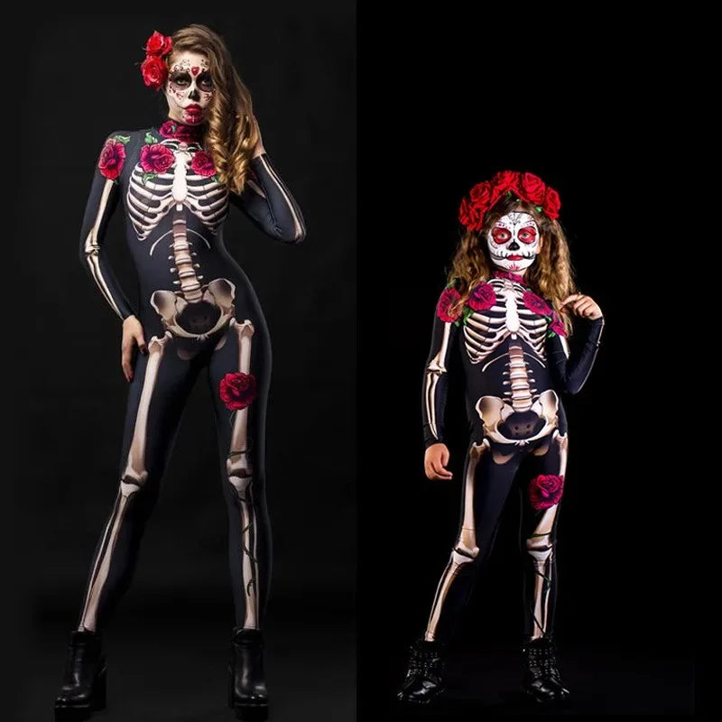 Rose Skeleton Catsuit | Adult & Kids