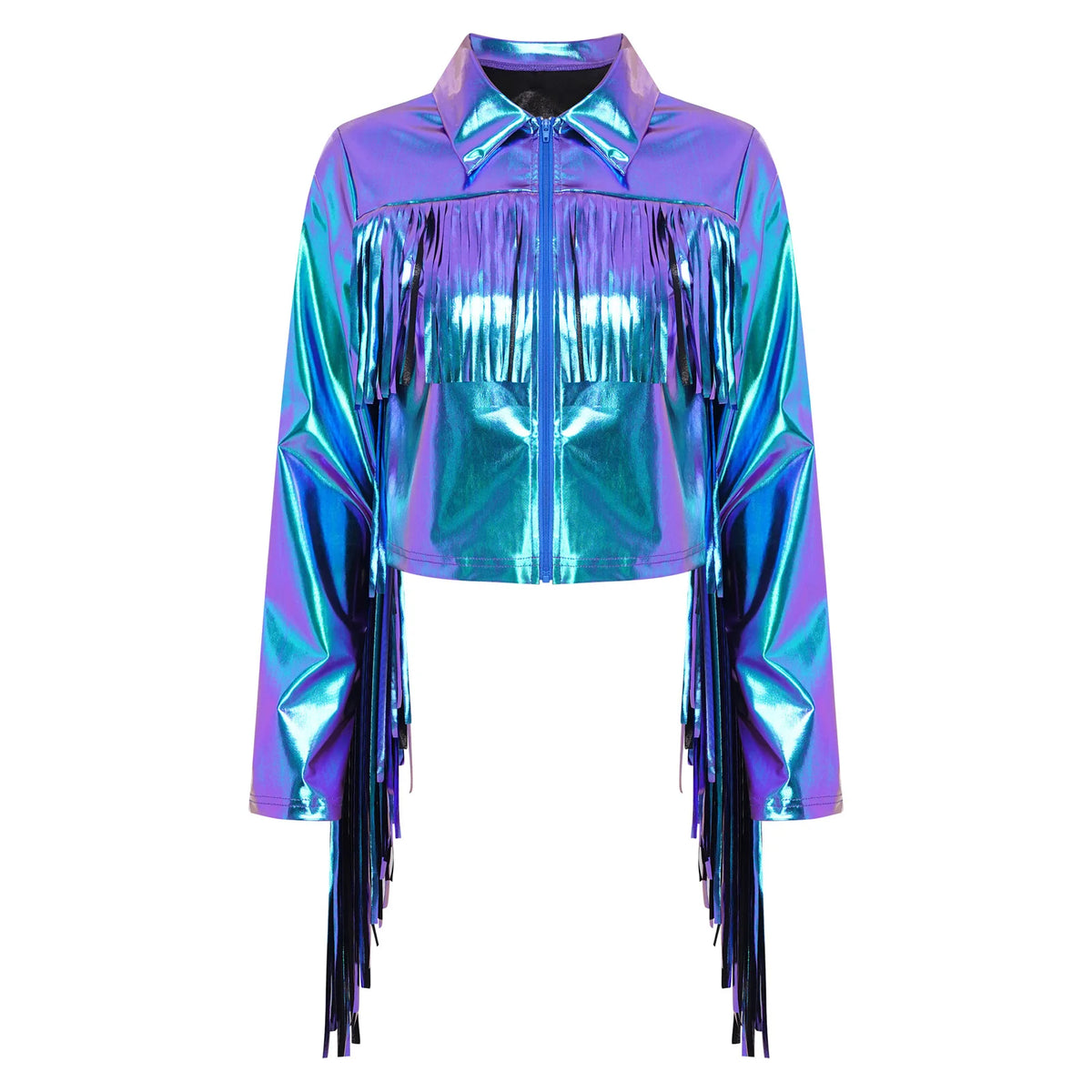 Metallic Fringe Stage Jacket | Cropped