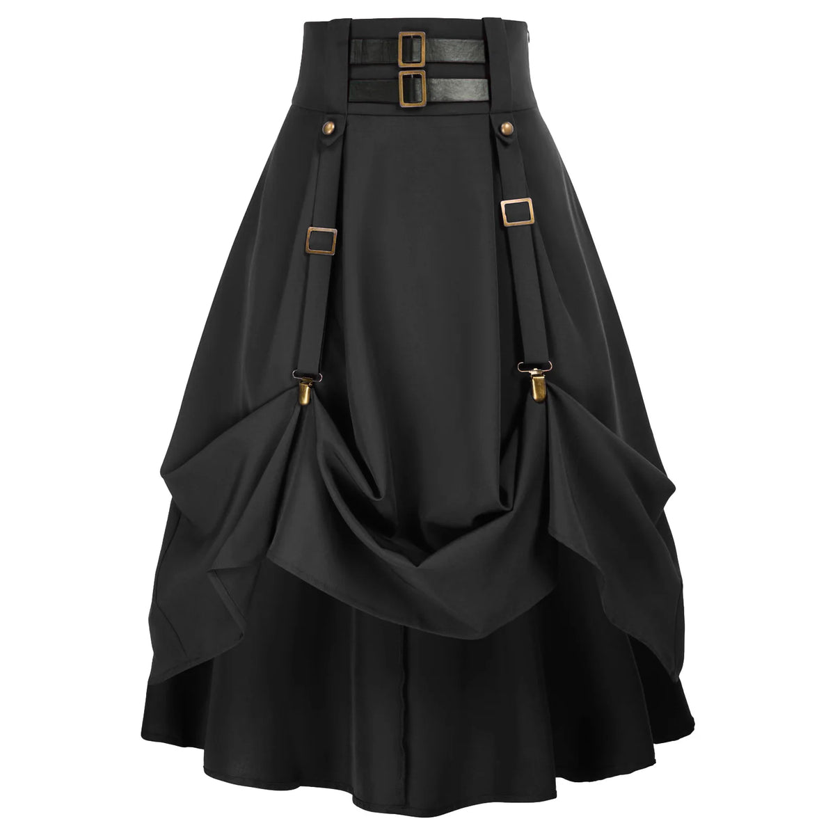 Steampunk Skirt | Draped Buckle Detail