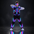 LED Robot Performance Suit | RF Color Control | 4-Hour Glow | M–4XL