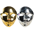Metallic Full-Face Mask | Silver & Gold | Cosplay & Masquerade