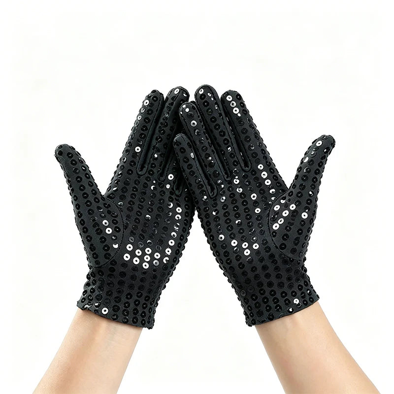 Sequin Dance Gloves | Stage Sparkle