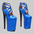9-Inch Snakeskin Platform Heels - Fashion Pole Dance Sandals
