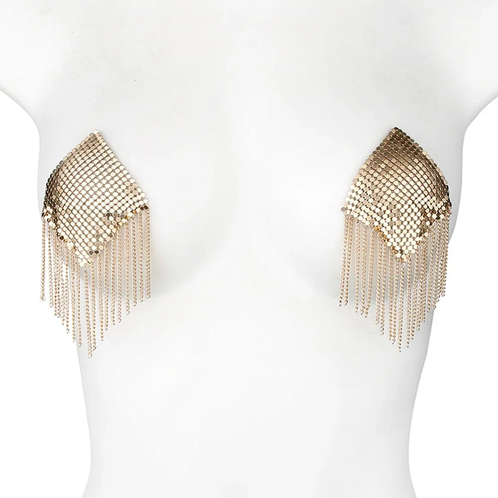 Rhinestone & Metal Nipple Covers - Reusable Pasties for Performers