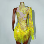 Luxe Rhythm Fringe & Rhinestone Performance Set — Multi‑Color Variants (One Size Fits S–XL)