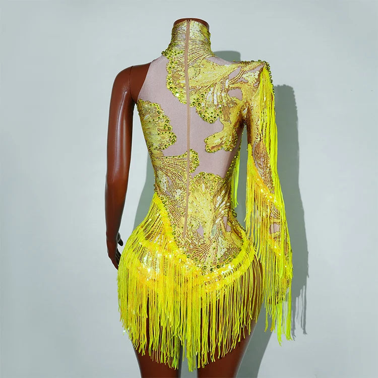 Luxe Rhythm Fringe & Rhinestone Performance Set — Multi‑Color Variants (One Size Fits S–XL)