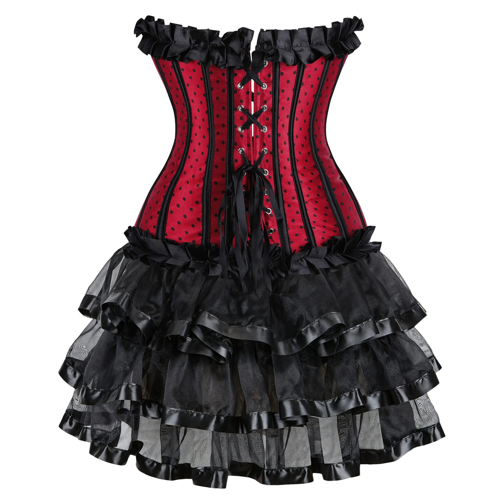 Gothic Overbust Corset | Skirt Options