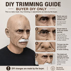 Elderly Character Mask | White Moustache