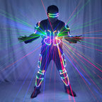 LED Robot Laser Armor Suit - RGB Performance Costume with Laser Effects