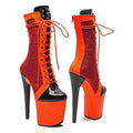 20cm Patent Glitter Mix Ankle Boots - Trendy Platform Dance Boots