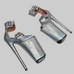 26CM Holographic Platform Sandals - Extreme 10 Inch High Heel Pole Dance Shoes