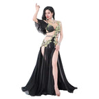 Egyptian Belly Dance Costume | Rhinestone Bra & Chiffon Skirt