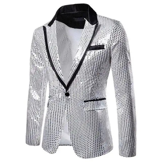 Men's Sequin Blazer | One Button | Stage