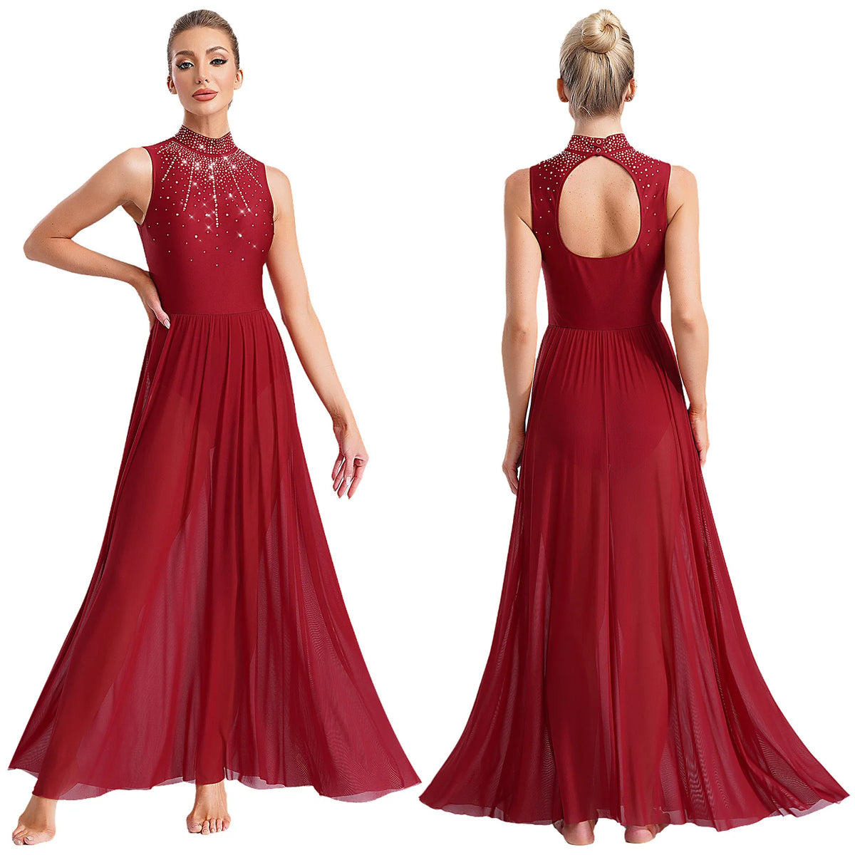 Lyrical Dance Dress | Rhinestone Cutout Back