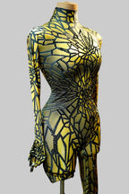 Rayon Glitter Rhinestones Stretch Jumpsuit — Premium Stagewear