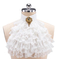 Ruffle Lace Jabot | Rococo Collar & Brooch
