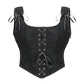 Lace-Up Overbust Corset Top | Gothic Steampunk | Zip Side