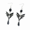 Gothic Bat Wing Drop Earrings | Crystal Drops | 3 Styles