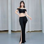Belly Dance Costume Set | 3-Piece | Off-Shoulder & Flare Pants