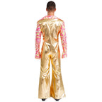 Men’s Disco Jumpsuit | Metallic Bell Bottoms