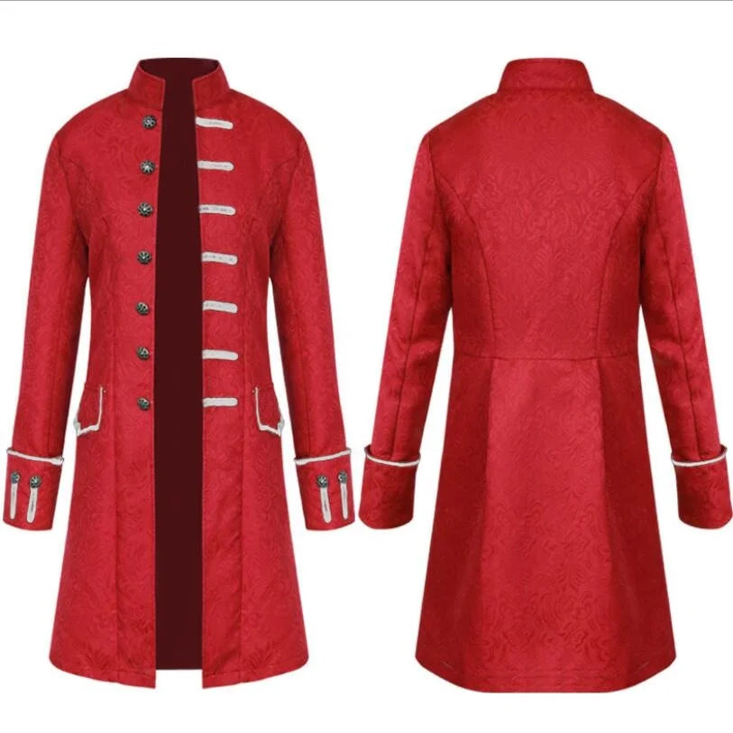 Victorian Steampunk Trench Coat & Shirt | Medieval Renaissance Costume | S–4XL