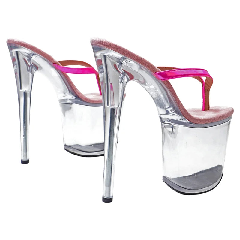8-Inch Clear Platform Sandals