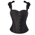 Satin Overbust Corset | Bow Straps | 10-Bone