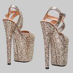 Glitter 8-Inch Platform Pole Dance Heels