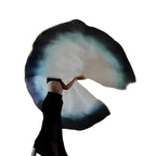 Belly Dance Silk Isis Wings | Semi-Circle Veil Set of 2 | with Sticks