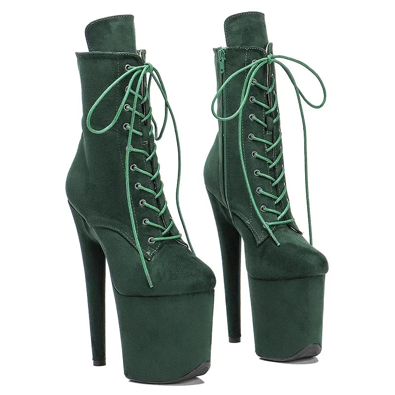 Extreme 20cm Ankle Boots - 8" Platform Pole Dance Heels