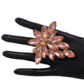 Gemstone Flower Cocktail Ring | Adjustable | 6.5cm